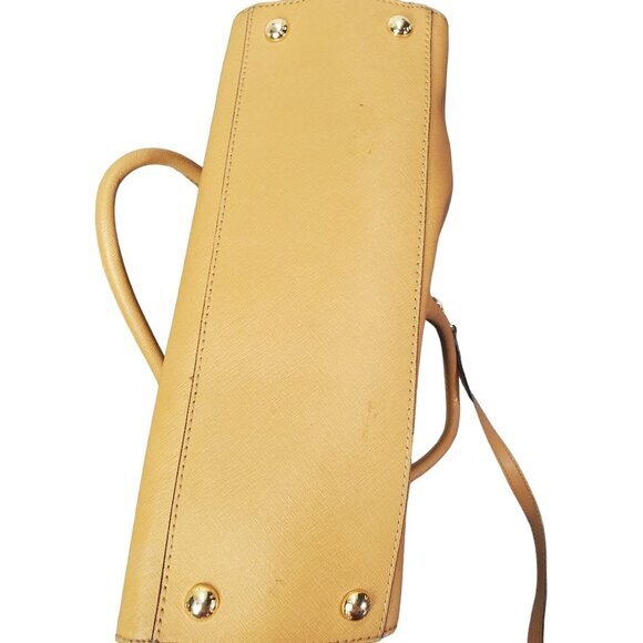 MK MICHAEL KORS Womens Hamilton Shoulder Bag Purse Leather Gold Chains Accents - Picture 4 of 12